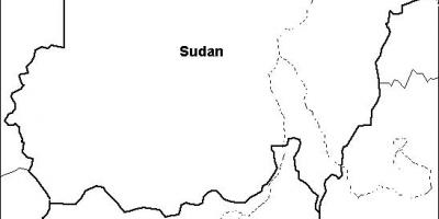 Karta över Sudan tom